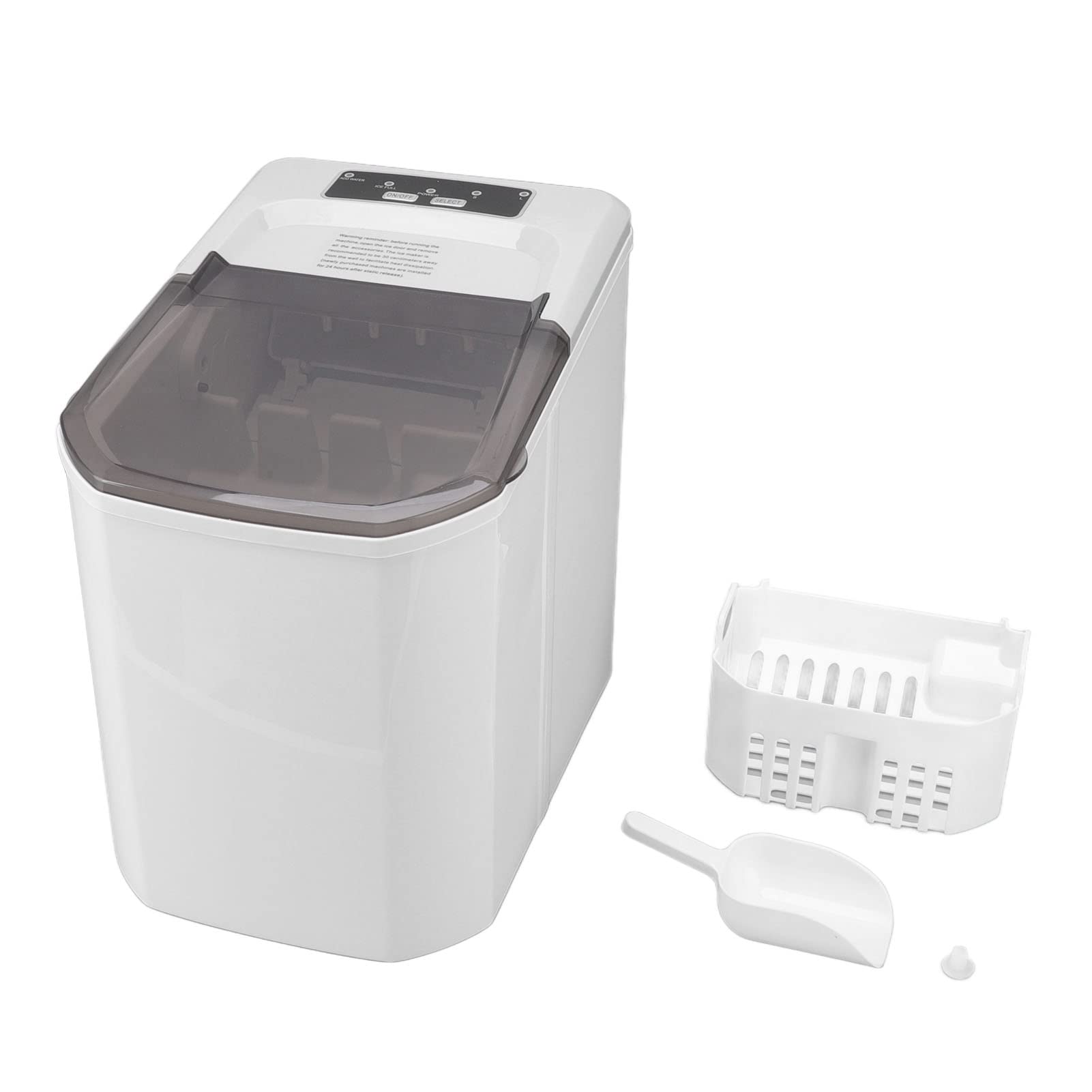 Chrees Máquina para Hacer Hielo, Mini Máquina de Hielo Portátil para Encimera, para el Hogar, Bar, Cocina, Tanque de 1,5 L, 9 Cubos en 6-10 Minutos