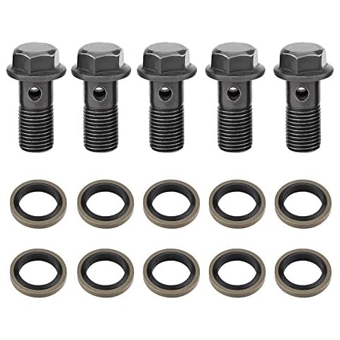 5Pcs Motorcycle Brake Banjo Bolt Kit Cover