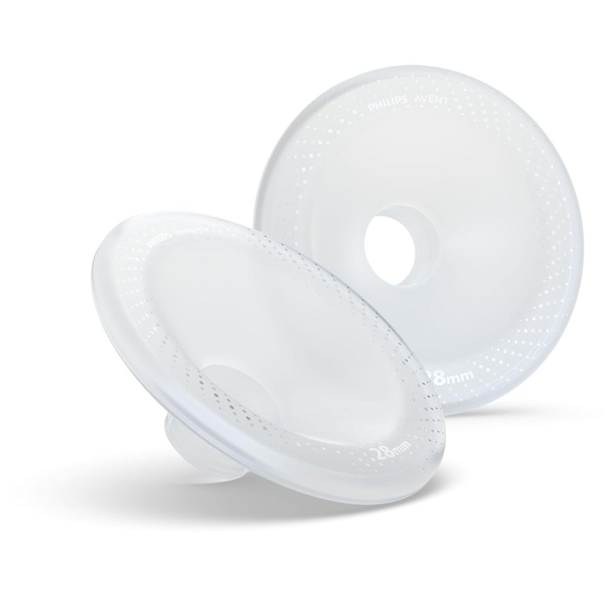 Philips Avent do elektrycznego laktatora Bezdotykowe duże osłonki piersi (28 mm) i wkładki (26 mm), unikalne osłonki SkinSense, kompatybilne z bezdotykowymi pojemnikami na pokarm, SCF552/11