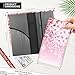 ADUQLZUX Leather Car Registration and Insurance Card Holder, Cute Car Accessories Vehicle Glove Box Car Organizer for Documents, Cards, License Cute Pink Floral
