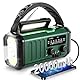 Winnes Notfall Radio, 20000 MAH Portable Emergency Radio, SOS Alert, FM/AM Radio, mit Leselicht, Kompass, Unterstützung für Handauto- und Solarenergie, für Camping im Freie, Häusliche Stromausfälle