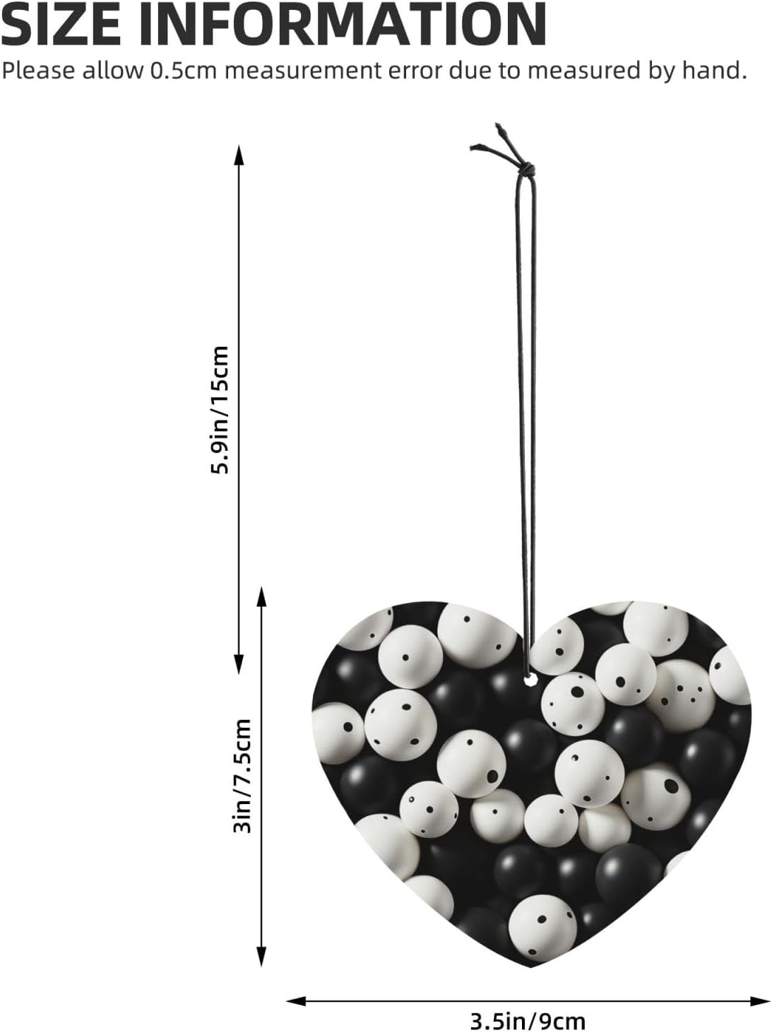 Car Air Freshener 24 PCS Black And White Dot Hanging Car Air Fresheners Auto Interior Decor Card Freshener Strong Scented Card Lavender Cars Scents for Office Bedroom Close Drawer Heart Shape