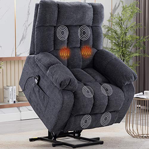CANMOV Power Lift Recliner Chair with Heat & Massage for Elderly, Heavy Duty