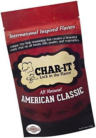 The BBQ Chef Char-It Spice Rub American Classic, All Natural Seasoning - Pack of 2 4oz(113g) per Pack