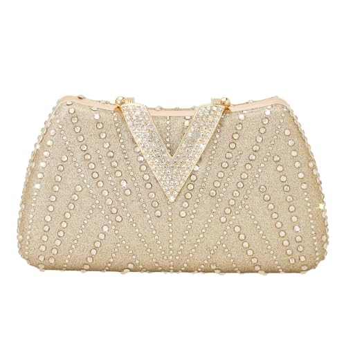 Image of SH Clutch Purse Rhinestone Clutch Purses for Women Glitter Prom Purse