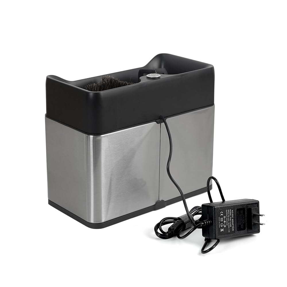 Limpiador eléctrico automático de café para mango de cafetera espresso - con cepillo y separador de polvo - Limpiador portafiltro de café de 58 mm