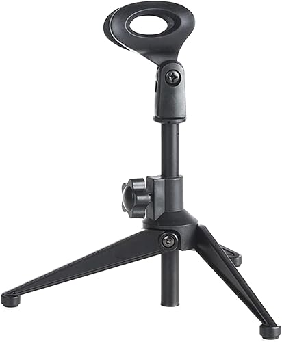 Miniatura 4 de Soporte de micrófono de escritorio ajustable para podcasting transmisión en vivo y soporte de trípode de micrófono compacto y ligero