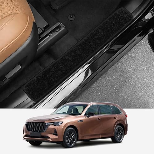 ZUNDUO マツダ 新型 CX-80 CX80 KL系 専用 サイドステップマット フロアマット 2024年10月?現行 6枚セット ステップマット フロアマット カーアクセサリ 汚れ防止 泥よけ キズ防止 耐磨耗 擦れ防止 内装パーツ カー用品
