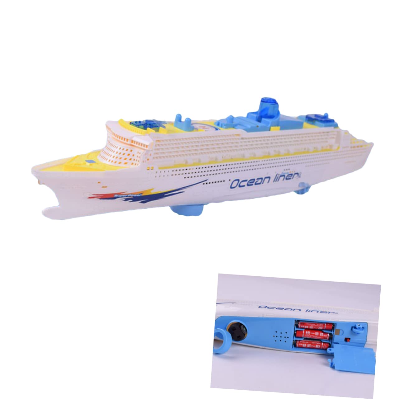 ifundom Nave Elettrica Per Ragazzo Ragazza Con Suoni e Led Giocattolo Da Collezione Per Sviluppo Infantile Modellino Di Nave Da Crociera Simulata e Galleggiante Per Gioco