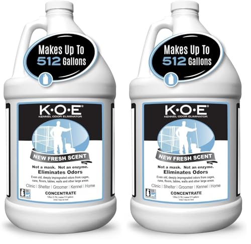 Image of Odorcide K.O.E. Fresh Scent Odor Eliminator Concentrate - for Strong Odor on Cages, Floor, & More - Non-Enzymatic for Home & Dog Kennel - Home & Pet Supplies (1 Gal) (Pack of 2)
