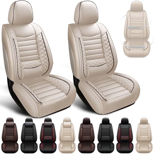 Astira for Lexus LS400 Seat Covers, 2 PCs Luxury Leather Car Seat Cover Fit LS 400 1993-2000 Front Set,Waterproof Seat Protectors,Breathable Auto SeatCovers,Interior Cover Seats for Cars(Beige)
