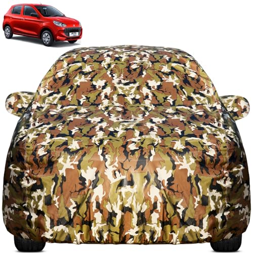 Image of Pivalo Car Body Cover for Maruti Alto K10 All Model & Years (2010-2025) 100% Waterproof with Mirror Pockets, Triple Stitched Dustproof Heat Resistant UV Protection (Military /Jungle /Camouflage)