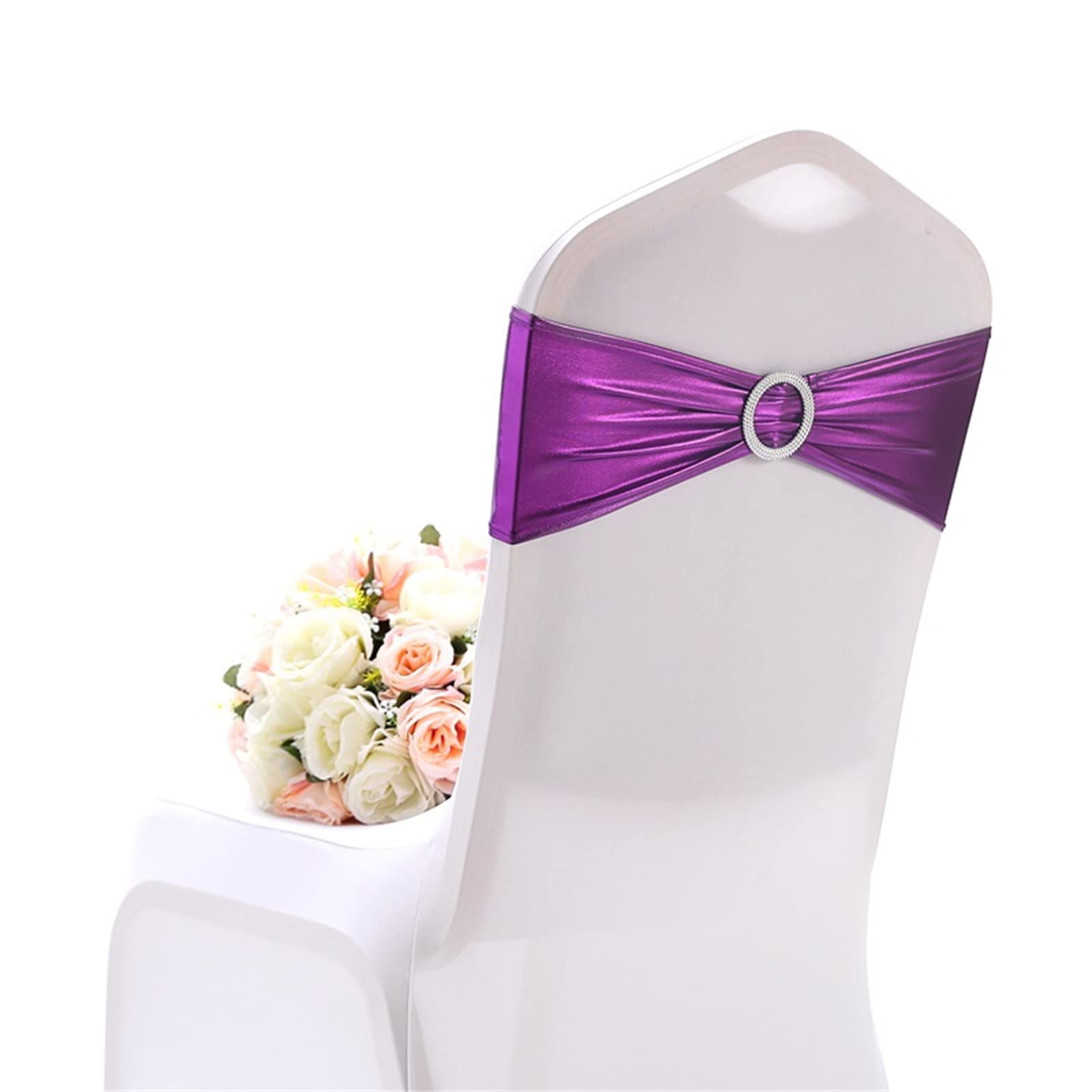 10PCS Metallic Gold Chair Sashes For Wedding Banquet Zambia