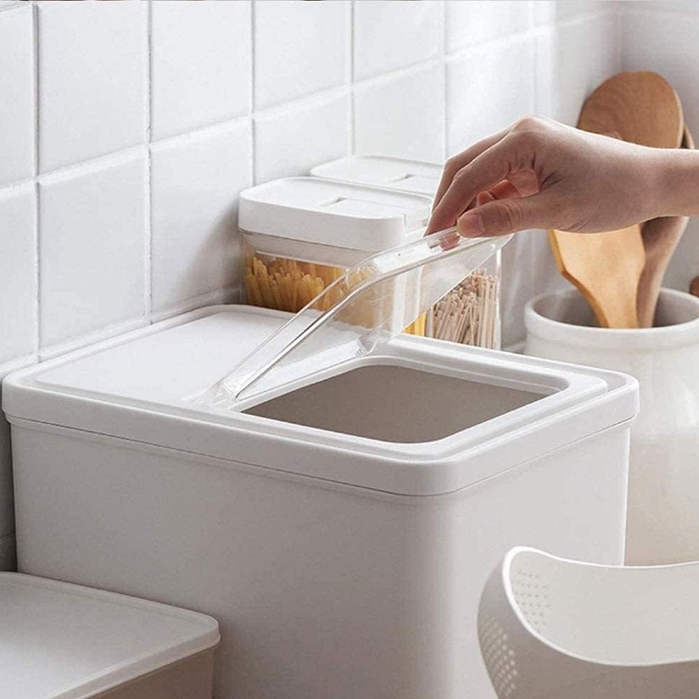 Cereals Storage Box Cereal Container Rice Storage Rice Storage Box Sealed Moisture Proof Large Capacity Grain Flour Container Kitchen Rice Storage Box Flip Cover