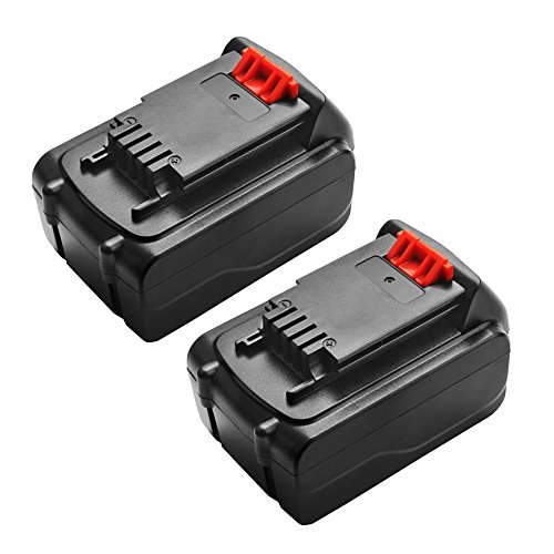 Bonacell Lot de 2 batteries Li-ion de rechange pour Black & Decker LB20 - Compatible avec BL2018 LBXR20 LBXR2020-OPE LBX20 BL2018-XJ GKC1825L GTC1850L20 STC1820 Cover