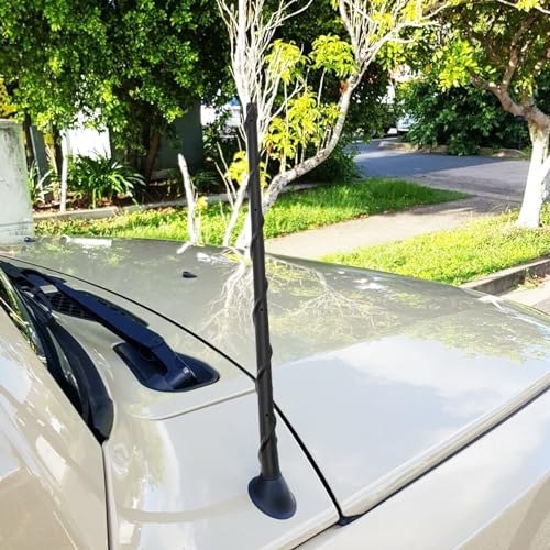 Image of KSaAuto Antenna for 2000-2021 Toyota Tundra Tacoma, 16 inches Car Antenna Replacement for FM AM Reception, Flexible Rubber Antenna, Spiral Design, Toyota Tundra Tacoma Accessories