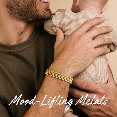 Bracelet for Men, Dainty Sterling Silver/Gold Plated Bracelet Non Tanish Christian Men's Bracelet Hand Chain Bracelet Chain Link Bracelet Simple Watch Band Design Dad Gifts2