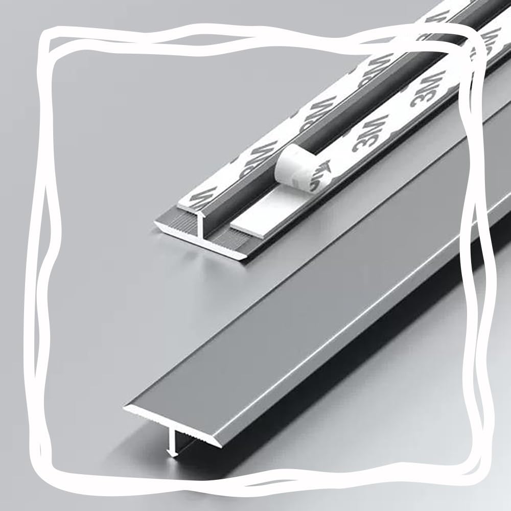 COKYIS Perfil De Transición De Suelo Moldura En T, Perfil De Unión para Suelos Autoadhesiva, Riel De Transición De Aluminio, 33mm Tapajuntas Suelo Plana (Color : G, Size : W-3.3cm)