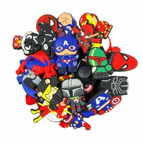 DabbOo 31 Piezas Adornos para Zapatos Alfileres para Zapatos de Kawaii Juguete Decorativo para Niños y Adultos Adornos para Zapatos Clog, DIY Pulseras y Bolsos, Regalo Ideal