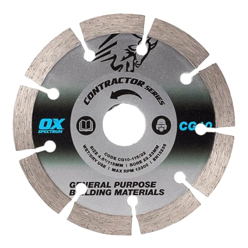 Image of OX Spectrum Contractor Diamond Blade 10mm - General Purpose - 115/22.23mm