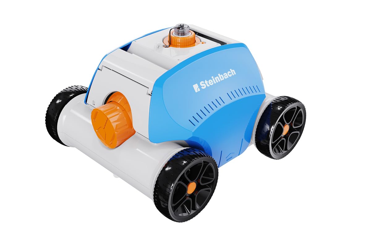 STEINBACH Poolrunner Battery+ – 061013 – Aspirador de Suelo inalámbrico para Piscinas con hasta 18 m² de Superficie – hasta 2 Horas de duración de la batería – También Apto para Agua Salada