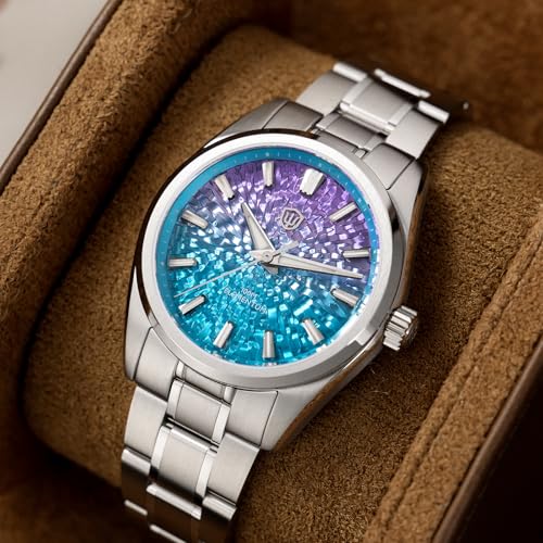 Image of watchdives WD0003C Elementum Original Design Men Watch VH31 Sweep Second Quartz Watch 36mm Sapphire Crystal Luxury Wristwatch 100m Waterproof Stainless Steel