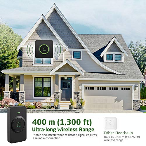 Avantek DB-11 DW-11 Campanello Senza Fili, nero