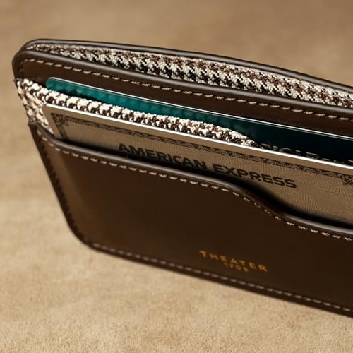 Image of Theater 1705 Men's Card Holder Wallet | Slim Faux Leather Card Case for Men | Compact RFID Style Card Organizer for Daily Use