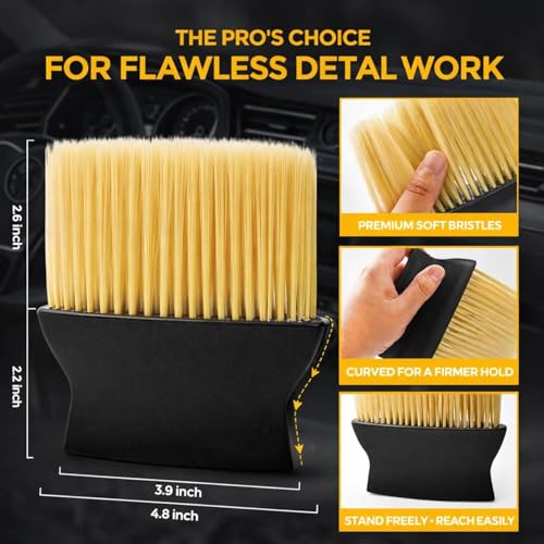 Image of AC Cleaning Brush for Split & Window AC, Soft Dense Bristles Condenser & Filter Cleaning Brush, Air Conditioner Coil Cleaner Tool, AC Service Brush for Home & Professional Use