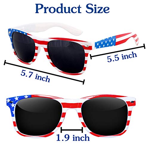12 Pairs American Flag Sunglasses UV400, 4th of July Accessories Patriotic Red White and Blue Sunglasses Fourth of July Party Supplies USA Favors for Women Men Teens Independence Day Memorial Day3