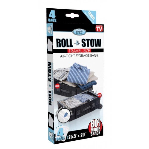 ROLL-N-STOW AIR TIGHT STORAGE BAGS - TRAVEL SIZE