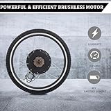 LALAHO Electric Bike Conversion Kit, 48V 500W Ebike Conversion Kit, 26" E-Bike Conversion Kits with PAS, LCD Display, Aluminum Alloy Frame and Gearless Hub Motor(Rear Wheel w/Flywheel) - Image 2