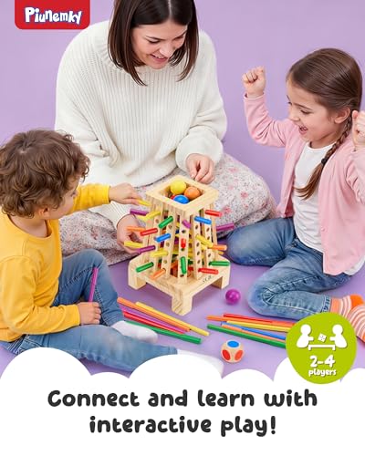Montessori Wooden Board Game, 36 coloridos palitos para niños miniatura 2