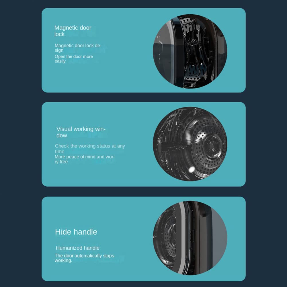 Mini secadora de ropa eléctrica portátil, capacidad de carga frontal, secadora de ropa compacta con tina de acero inoxidable, secadora de ropa eléctrica de 500 W, para apartamento, dormitorio brown