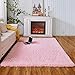 Morbida Soffici Tappeti Tappeto a pelo lungo, Evitany Tappeto durevole antiscivolo aggiornato, Moderni Tappeto a Pelo Soggiorno per Bambini Camera da Letto Home Decor Nursery Tappeti(rosa,80x120cm)