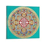 Sri Yantra Tibetisches Mandala, religiöse Kunst, Poster, 