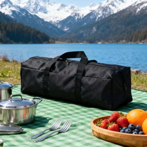 Amagogo Camping-Aufbewahrungstasche mit Reißverschluss, tragbar, mit Tragegriffen, Handtasche, Tragetasche für Kissen, Pavillonstangen… – Ansicht 5