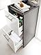 Schildmeyer Unterschrank 133072 Trient, 38 x 35 x 84 cm, weiß glanz / esche grau Dekor