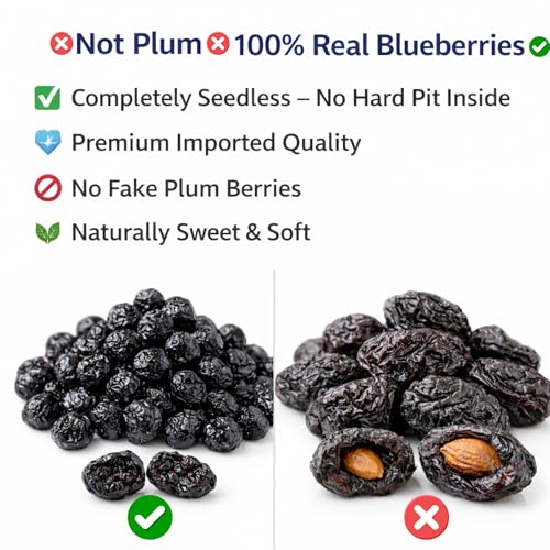 Image of Dry Goods Co. Dried Blueberries 200g | No Added Sugar | A++ Quality | Lab Tested | Rich in Antioxidants