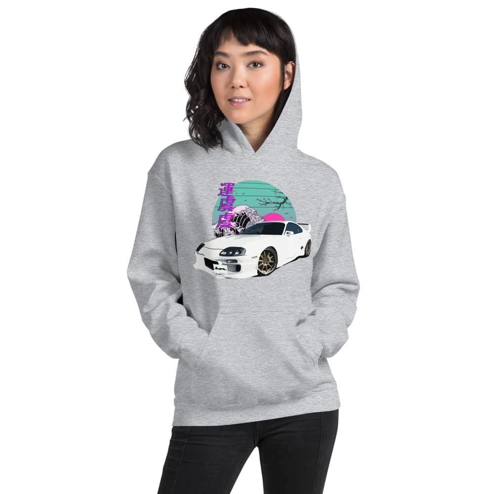 90s JDM Tuning Supra Vaporwave japoński estetyczny dryf wyścigi graficzna bluza z kapturem pulower bluza