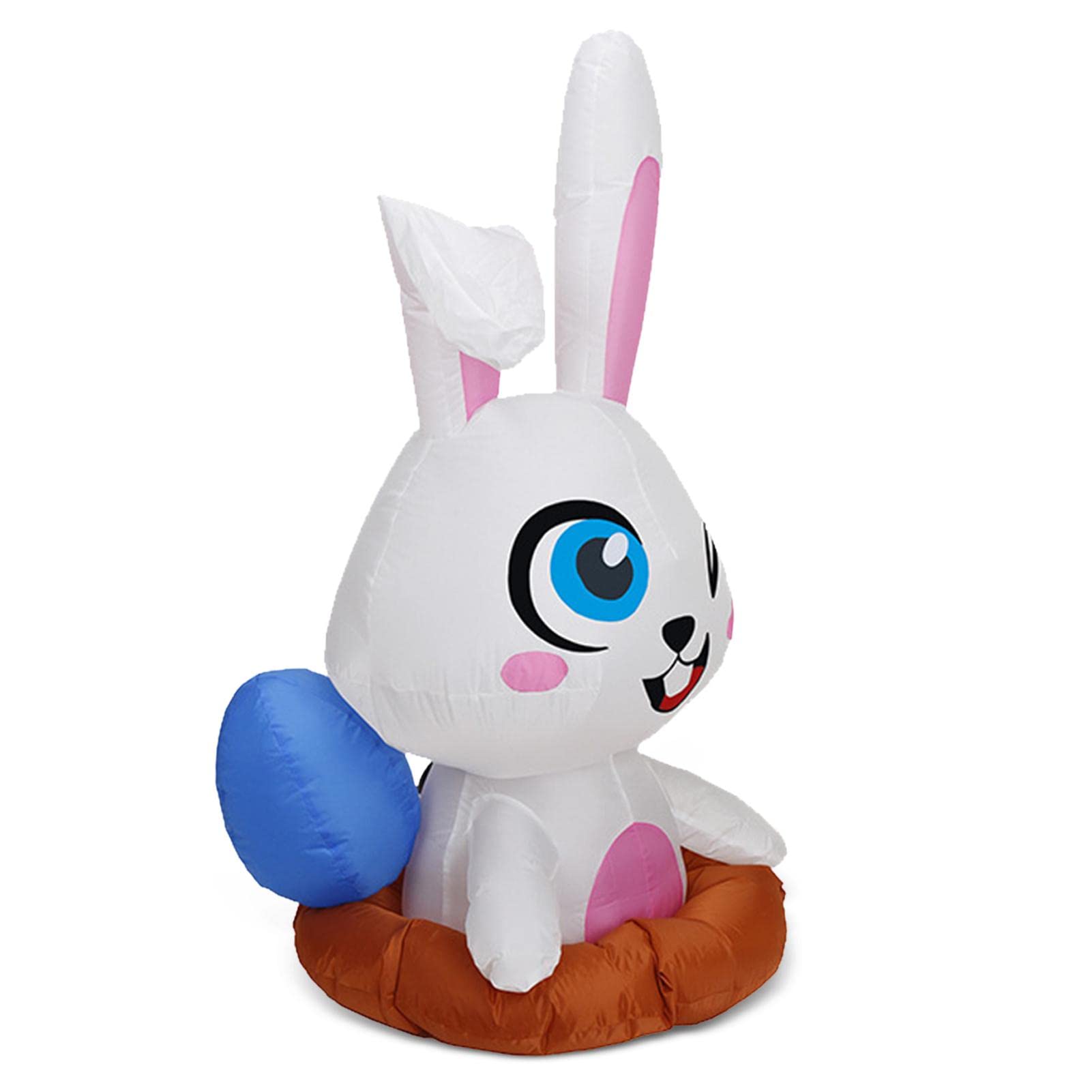 Decorazione pasquale gonfiabile, 1,9 m, coniglietto pasquale gonfiabile con luci a LED, per esterni, vacanze, prato, cortile, decorazione pasquale gonfiabile per esterni