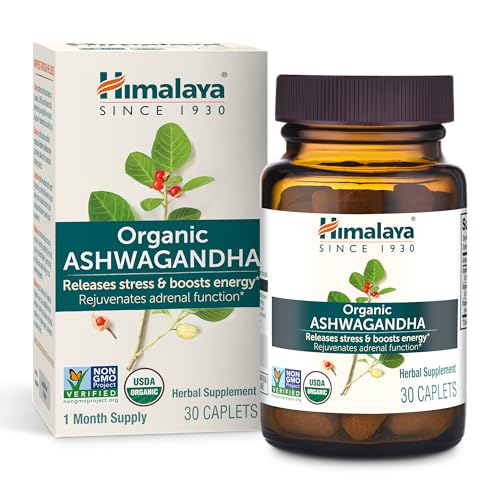 Himalaya Organic Ashwagandha Root, 30 Day Supply - Herbal Adrenal...