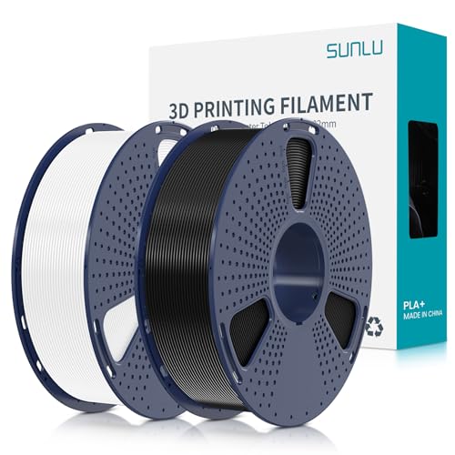 SUNLU PLA Plus 3D Printer Filament 2KG, 1.75mm PLA+ 3D Filament for FDM 3D Printer, Neatly Wound Filament, Strong and To