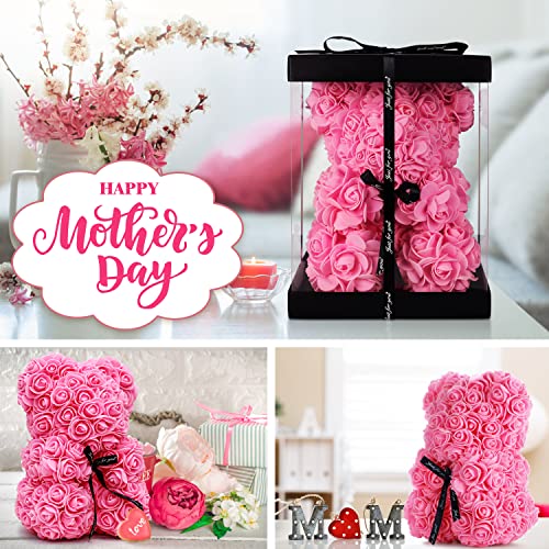 Rose Gifts for Mom—Ladies' Rose Teddy Bear, Artificial Rose Teddy Bear Birthday Bouquet, Mothers Day Rose Gifts, the Perfect Choice for Your Wife, Mom, or Grandma - Image 3