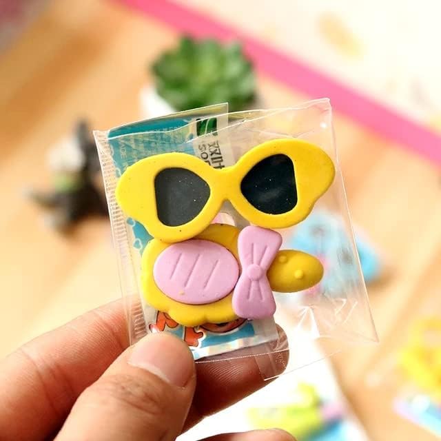Image of AK Store (Pack of 4) 3D Cute Cartoon Shape Rubber Pencil Erasers, School Stationery for Kids, Boys Girls, Birthday Return Gifts (Makeup)