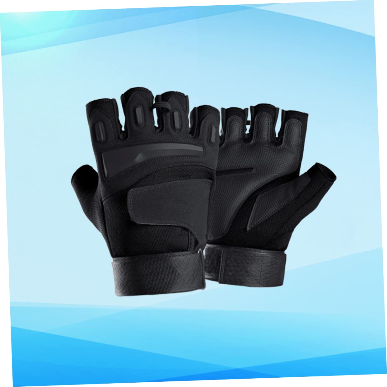 FOMIYES 1Pair Comfortable Half Finger Gloves for Fitness and Outdoor Activities Black XL Breathable Shock Absorbing Slip Design for Cycling Riding and Training