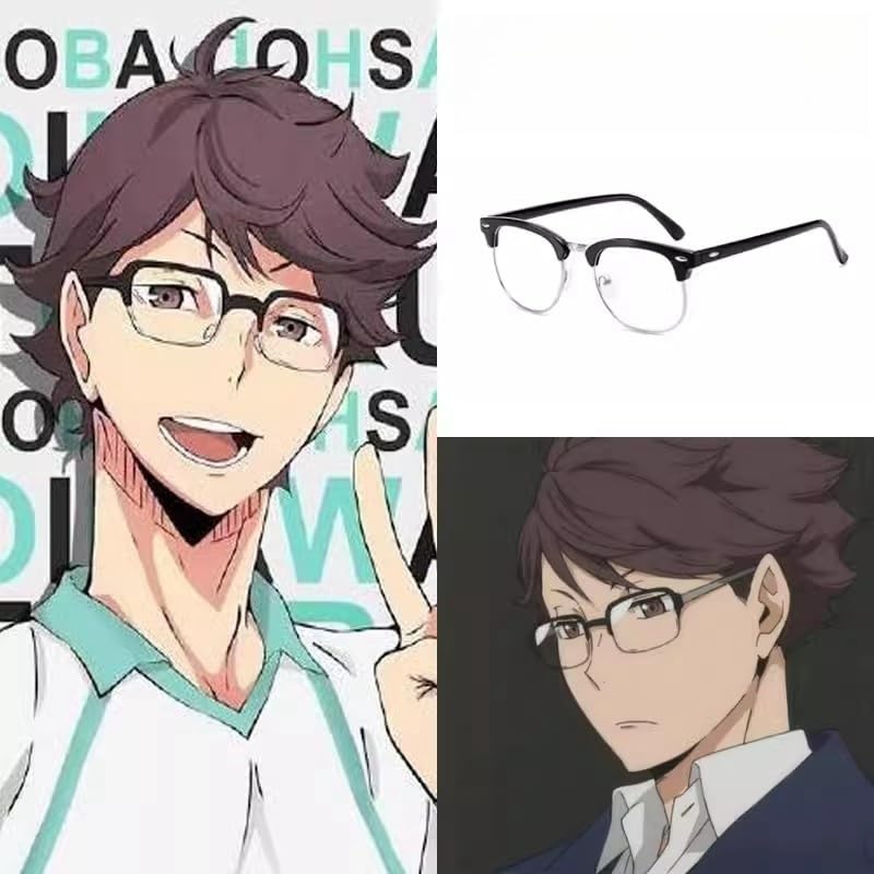 Amazon.co.jp: ハイキュー 及川徹 眼鏡 コスプレ 道具 小物 メガネ