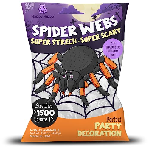 Halloween Spider Web Decoration, 1500 Sqare Feet & Plastic Spider...