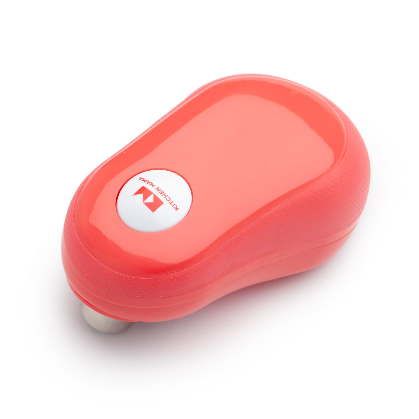 Ouvre-boîte One Touch Kitchen Mama : ouvre-boîte par simple pression sur un bouton. Arrêt automatique quand la tâche est terminée, ergonomique, bord lisse, sans danger pour les aliments (Rouge)