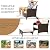 Shintenchi 5 Pieces Outdoor Wicker Patio Furniture Set,All Weather PE Rattan Conversation Set with Cushioned Patio Lounge Chairs, Ottoman Underneath Set, Table for Lawn, Pool, Balcony